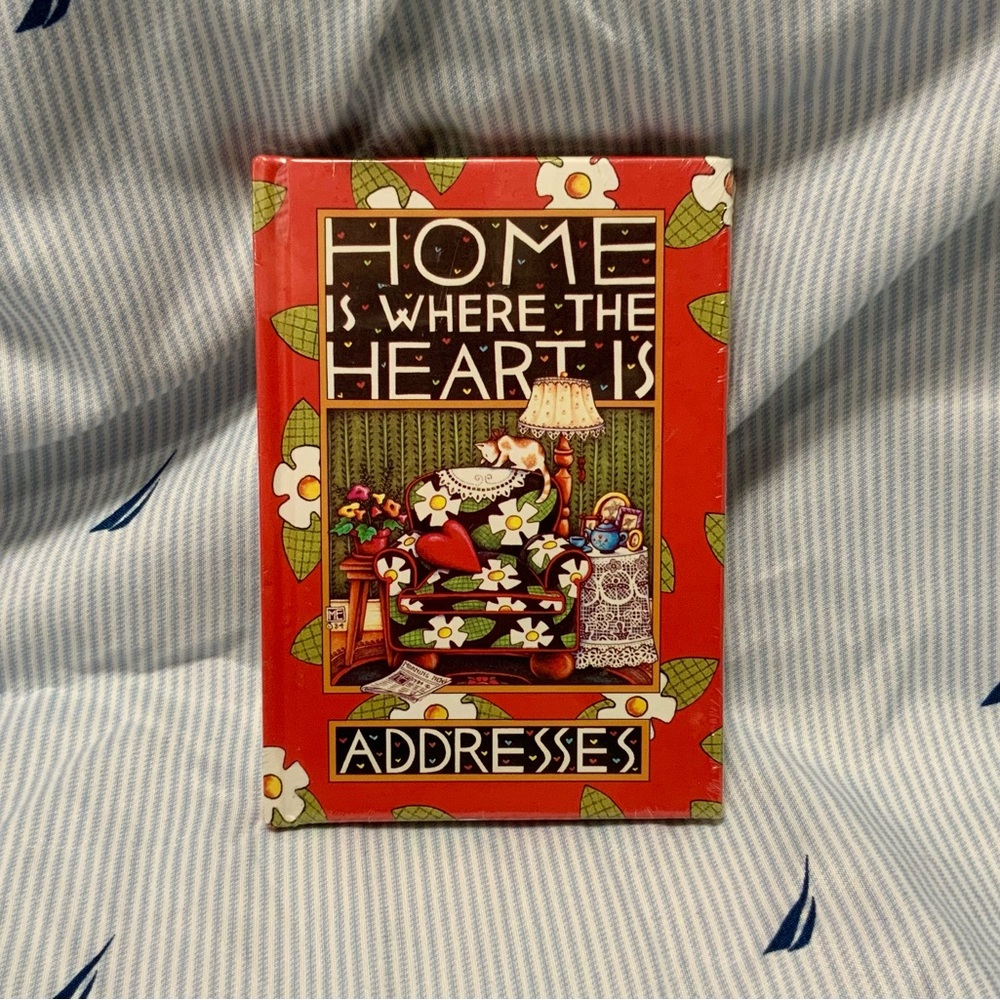 Vintage Mary Engelbreit Home Is Where the Heart Is Mini Address Telephone Book
